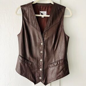 Brown Leather Vest